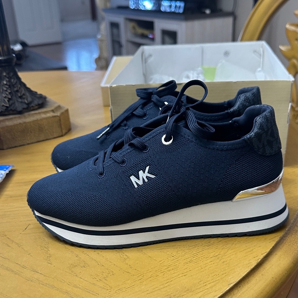 Michael Kors Navy and Black Sneakers
